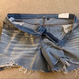 American Eagle Outfitters Men's Distressed Blue Denim Shorts